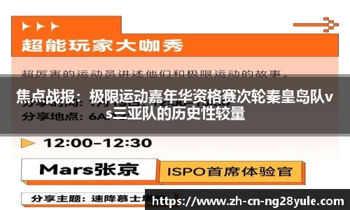 焦点战报：极限运动嘉年华资格赛次轮秦皇岛队vs三亚队的历史性较量